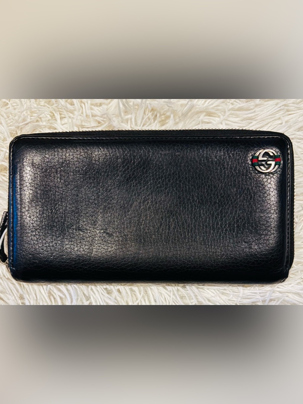 Gucci Interlocking G Web Zip-Around Wallet